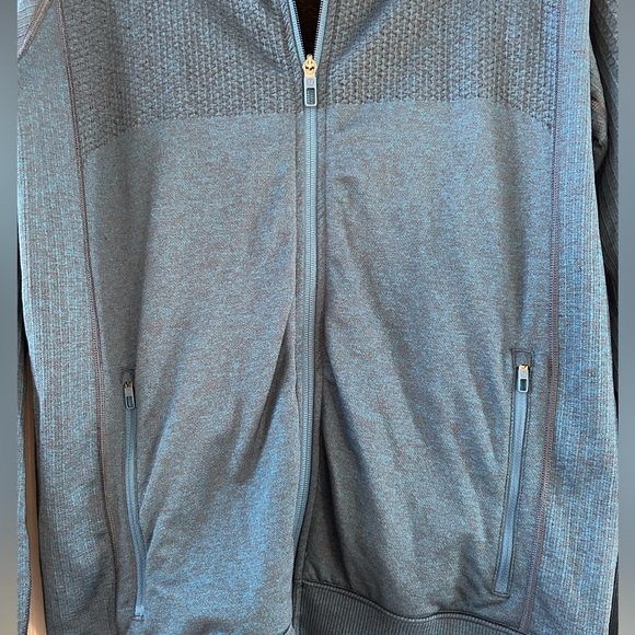Lululemon Engineered Warmth Jacket Men's Large Blue Merino Wool Blend Full Zip - Picture 2 of 6